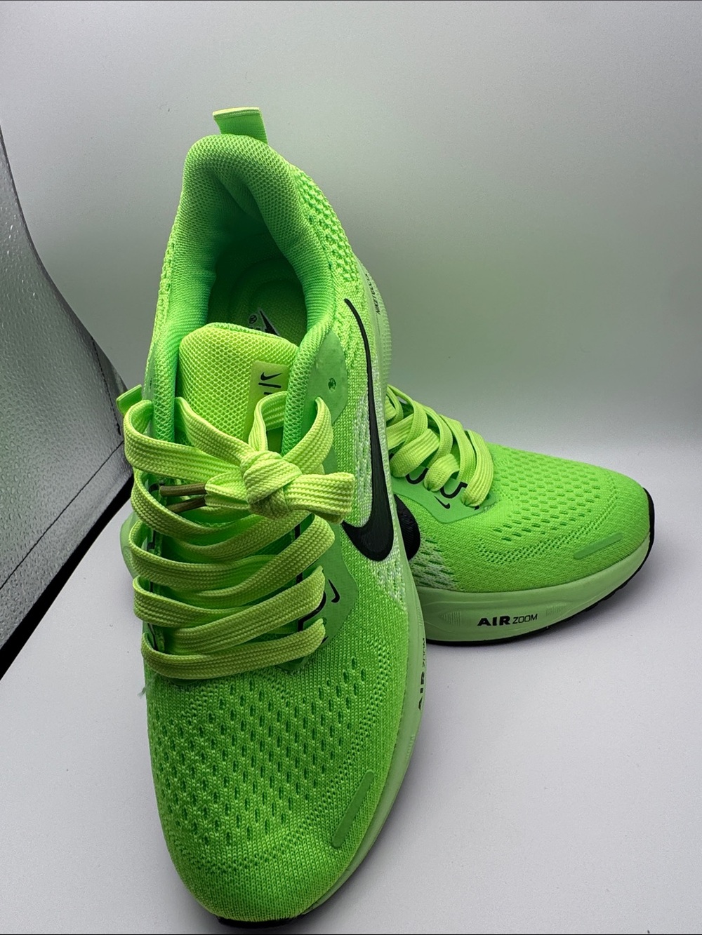 Nike Men’s Running Shoes - Neon Green with Black Swoosh